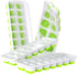 DOQAUS Ice Cube Trays 4 Pack, 56 pcs Silicone Ice Cubes Maker with Spill-Resistant Lid, Easy Release & Pop Out, LFGB