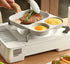 Nonstick Egg Frying Pan, 3 Section Aluminum Cooking Pan with Heat Resistant Handle for Breakfast