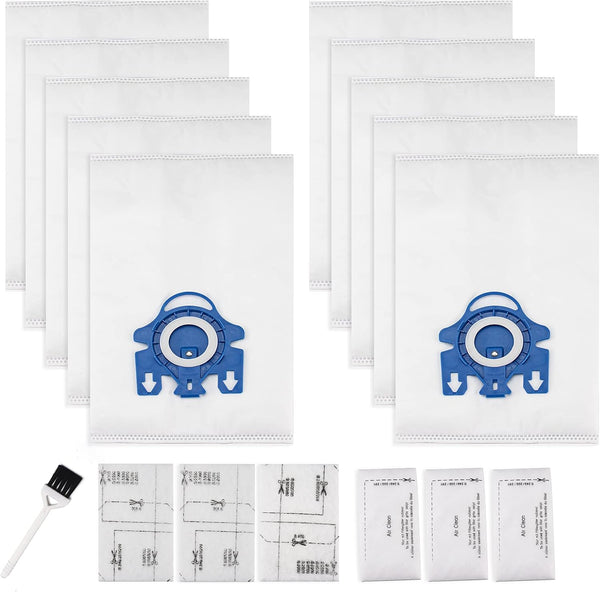 Improvedhand 10 Packs 3D Airclean Bags for Miele GN Vacuum Cleaner, Fit for Miele Classic C2 C3