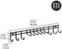 Closet Wall Mount Metal Accessory Organizer and Storage Center mDesign - 12 Hooks, 2 Pack, Matte Black for Ties, Belts,
