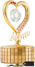 24K Matashi Gift for Her Gold Plated Music Box Plays Amazing Grace Elegant Home Decor Showpiece for Mom, Wife, Grandma