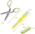 2-Pack Herb Scissors Set with 5 Blades & 3 Blades, Green Stainless Steel Kitchen Shears for Herbs
