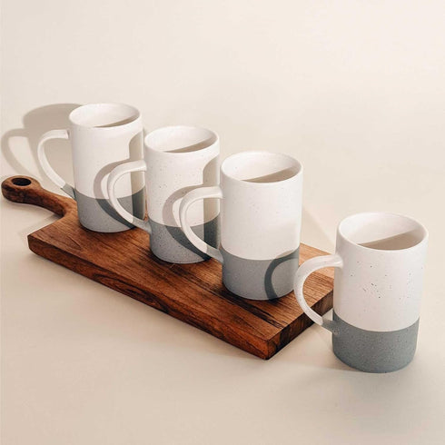 12oz Set 4 MORA Ceramics Coffee Mug of - Ceramic Tea Cups with Handle - Microwave and Dishwasher Safe, Perfect For Cup