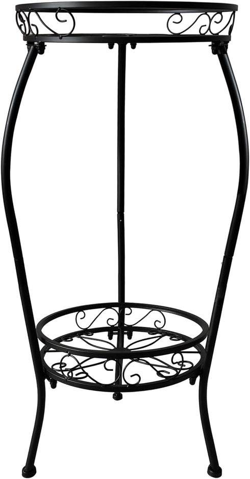 NOAMOO Metal Plant Stand 2 Tier Indoor Outdoor, Tall Flower Pot Shelf Rustproof