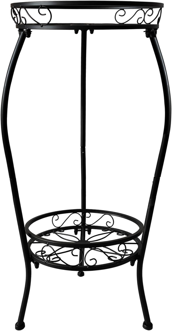 NOAMOO Metal Plant Stand 2 Tier Indoor Outdoor, Tall Flower Pot Shelf Rustproof