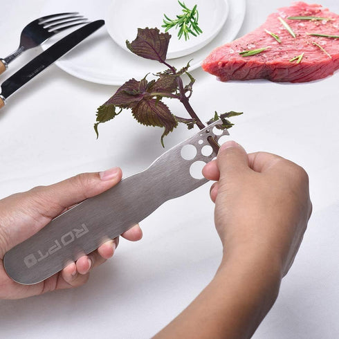 Herb Stripper - Efficient Leaf Remover Tool for Kale, Chard, Collard Greens | LooseLeaf Herb Stem Remover