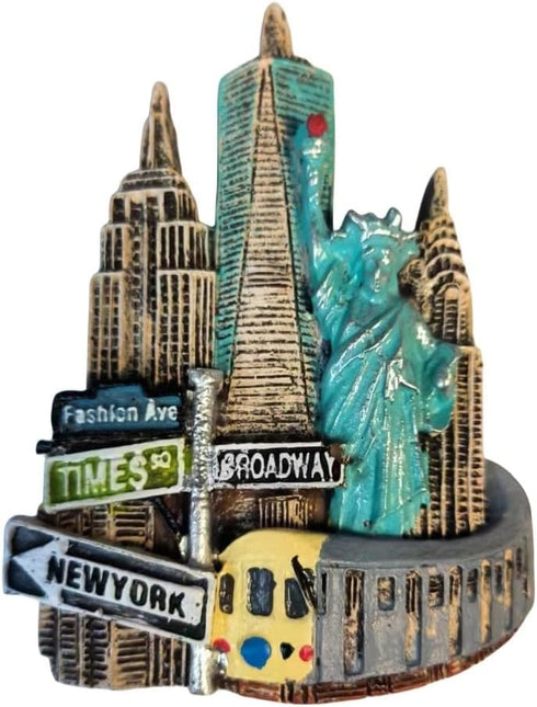 3D New York Skyline Refrigerator Magnet Sticker, Tourists Travel Souvenirs for Home & Kitchen Decor