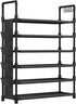 6 25-30 Closet,Entryway,Hallway,Dorm (6 Mavivegue Tier Shoe Rack for Pairs of Shoes,Metal Shoe Rack with Hook and Side