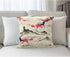 Beabes 18X18 Inch Cherry Landscape Pillowcase, Traditional Japanese Cherry Pink Cotton Linen Decorative Throw for Couch