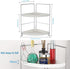2-Tier Countertop Corner Bathroom Sink Organizer-Vanity Tray Cosmetic & Makeup Storage-Kitchen Spice Rack Standing