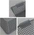 Gloreen 3 Pack Large Plastic Storage Baskets, Multipurpose Organizer Baskets in Grey