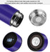 Insulated Coffee & Tea Infuser Bottle with LED Temperature Display, Double Wall Vacuum, Stay Hot for 24 Hrs (Blue)