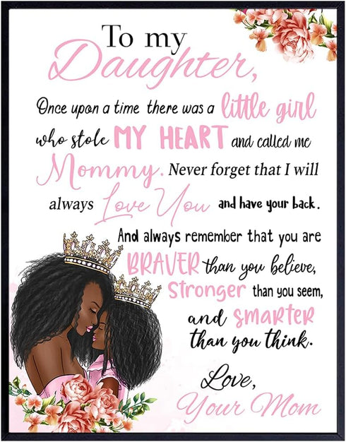 Black Girl Nursery Wall Art LARGE 11x14 - African American Art -