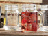 Set 10 16 Oz. Glaver's of Ice Cold Mason Drinking Glasses With Handles. Quality Refreshing Ice Cold Embossed Logo Jars