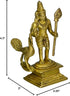 God Murugan Swami Miniature Brass Statue with Peacock, Handcrafted Decor Item for Home, Temple, Gifting, 2.25 x 3 x 4.3