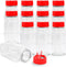 RoyalHouse 12 PACK Plastic Jars Bottles Containers, 9.5 Oz with Red Cap, Perfect for Storing Spice, Made in USA