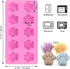 Set of 6 Silicone Molds, Puppy Dog Paw & Bone Shapes with Stainless Steel Cookie Cutters for Treats