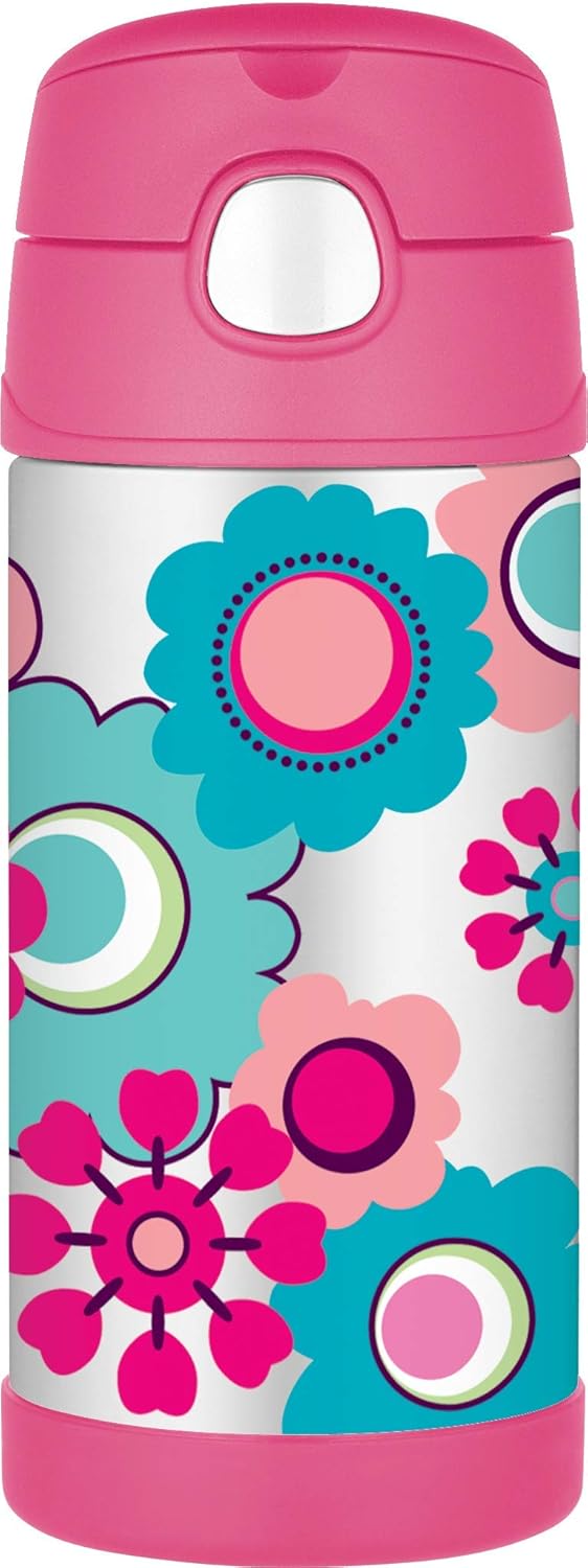 FUNtainer Bottle, Pink Floral, 355ml