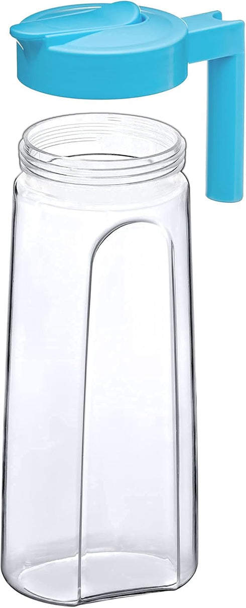Amazing Abby Slim Tritan Pitcher 64 oz, Unbreakable Plastic Water Pitcher with Lid, BPA-Free, Dishwasher-Safe
