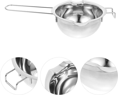 Hemoton Stainless Steel Double Boiler Pot, Melting Pot for Chocolate, Baking Pan for Butter, Candy, Cheese, Candle Soap