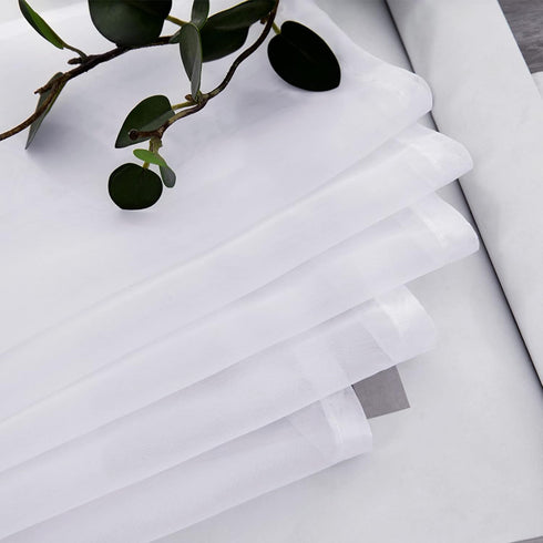 MIULEE Sheer Window Scarf Valance Extra Long Topper Window Treatment, Elegant Curtain Scarves for Party Wedding