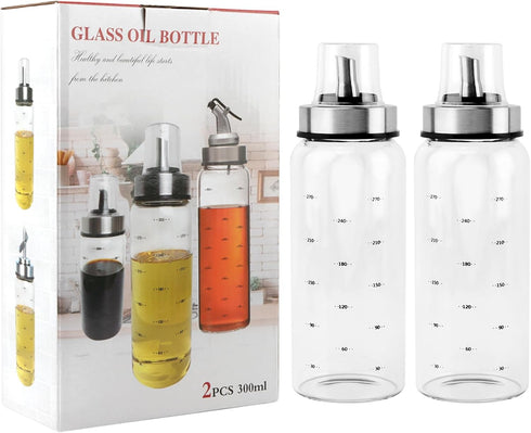 Loyanger 10 OZ Container(COLOR:2pcs) Honey Dispenser No Drip, Honey Jar Maple Syrup Dispenser, Glass Honey' Dispenser