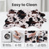 2'6"x3'7" (75x110cm) Cow Print Rug, Faux Fur Cowhide Area Rug for Living Room, Bedroom,Nursery Decor, Western Farmhouse