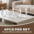 LCNRGB 4PCS Thinker Style Abstract White Statue, Modern Simple ABS Abstract Sculpture Decor, for Home Living Room