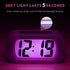 Plumeet Kids Alarm Clock, Large Digital LCD Travel Alarm Clocks with Snooze and Night Light, Best Gift for Kids, Purple