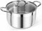 Kirecoo 8 Quart Stainless Steel Stock Pot, Heavy Duty Induction Cooking Pot with Visible Lid for Pasta, Soup, Canning