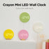 8 Inch 12/24H mooas Crayon Mini Digital Wall Clock, Modern Night Light Digital Desk Clock, LED Wall Clock Silent