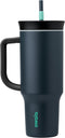 Owala Stainless Steel Triple Layer Insulated Travel Tumbler - 40 oz with Spill Resistant Lid, Straw & Carry Handle