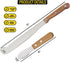 Performore 2PCS Spreader Knives, 12” Peanut Butter Knife that Works Great with Jars and 5” Short Spreading Knife, Stainless Steel Spatulas with Wooden Handle Spreader Set by Performore