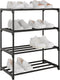 Yegazte Small Metal Shoe Rack,Stackble Shoe Stand Storage Organizer for Entryway, Hallway and