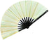 Frost Bite White Mint Fluid Hand Fan - Iridescent Festival Gear, Exclusive Rave Accessory