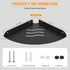 1Pack 6 Small Corner Shelf, Floating Metal Corner Shelves,Corner withs Wire Hole for TV, Cable Box,Corner Wall Shelf