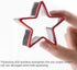 Star Cookie Cutters Set - 3pcs Stainless Steel, Food Grade Large & Mini Star Cookie Cutters for Cookies, Sandwiches