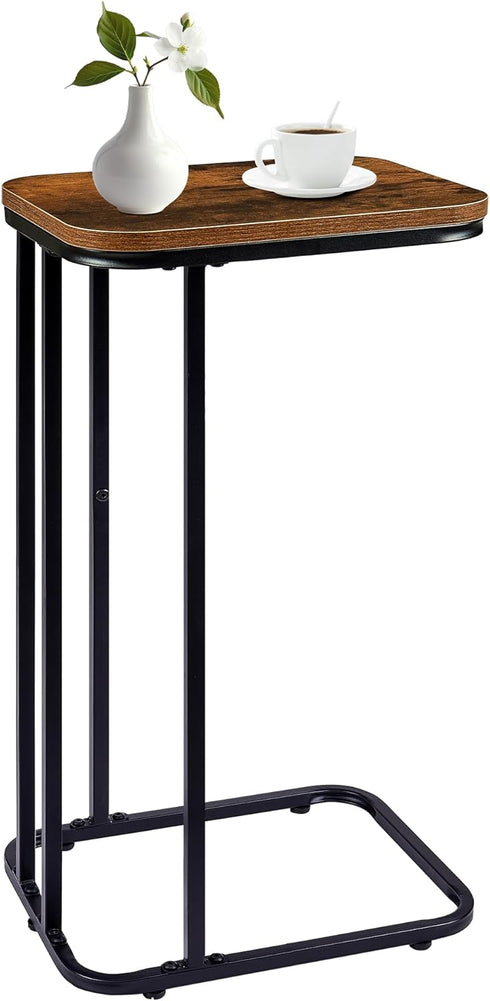KJGKK C Shaped End Table, 27 Inches High Small Side Table for