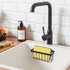 Compact Black Sponge Caddy for Kitchen Sink - Organize Your Sponges & Soap