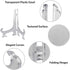 Super Z Outlet 8.5" Clear Plastic Easels, Stand/Plate Holders for Pictures, Placecards, Home Decoration (12)