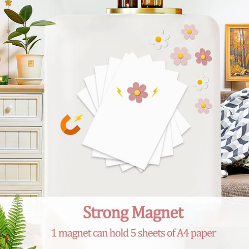 18 Pcs-flower refrigerator magnets, pink refrigerator magnets, cute whiteboard magnets, Girls Locker Magnets (18 Pcs - Pink-Flowers)