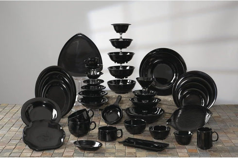 G.E.T. 0180-BK-EC Melamine Rice/Cone Bowl, 8 Ounce, Black (Set of 4)