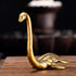 1PC CHOVY Solid Brass Loch Ness Monster Figurine - Enigmatic Home Decor, Perfect Collectible Art Piece for Desk