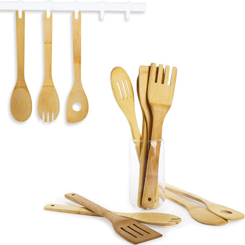 DEAYOU 16 PCS Bamboo Wood Spoons Set - Cooking Utensils for Everyday Use, Perfect for Housewarming Gifts