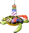 Cape Shore Sea Turtle Christmas Ornament, 6-Inches, Ceramic, Multicolor, Santa Hat & Scarf