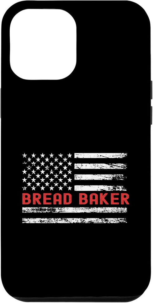 Bread Baker USA Flag Profession Retro Job Title Case for iPhone 15 Pro Max