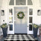 MUBIN 27.5 x 43 Inches Cotton Buffalo Plaid Rug, Hand-Woven Indoor or Outdoor Rugs for Layered Door Mats (Black and