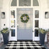 MUBIN 27.5 x 43 Inches Cotton Buffalo Plaid Rug, Hand-Woven Indoor or Outdoor Rugs for Layered Door Mats (Black and