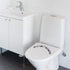 AUEAR Funny Bathroom Toilet Seat Sticker Decal Reminder Decoration for DIY (4 Pack)