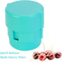 Cherry Pitter - Portable Corer Tool for Pitting up to 6 Cherries at Once, Dishwasher Safe ABS Construction, Blue